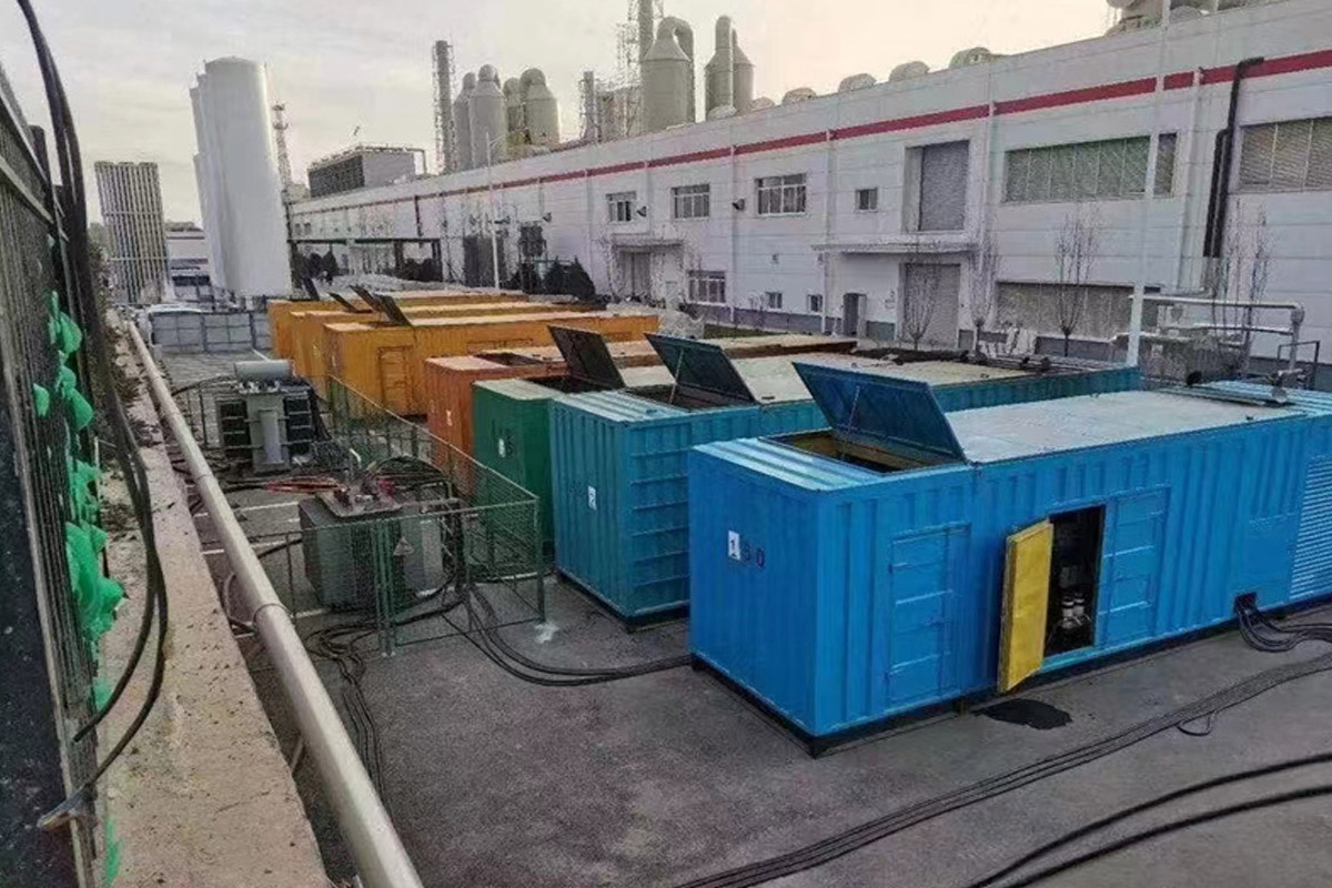 汇川发电机租赁施工现场